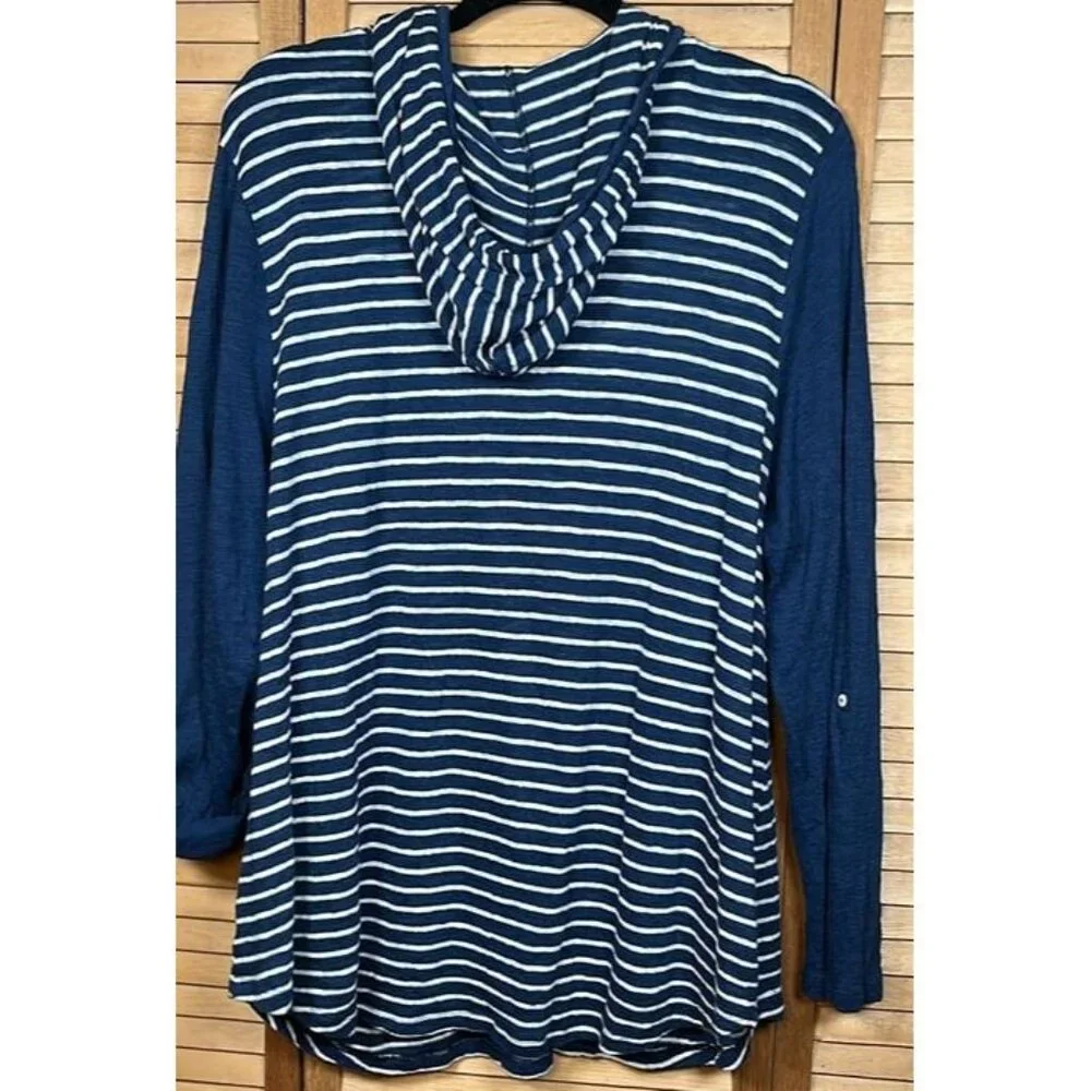 JJILL Long SLeeve Hooded/Stripped top.  SZ XL/CHARITY SALE - Picture 10 of 10